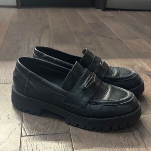 Black Leather Women’s Loafers